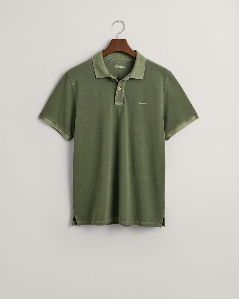 Sunfaded Piqué Polo Shirt Pine Green / S