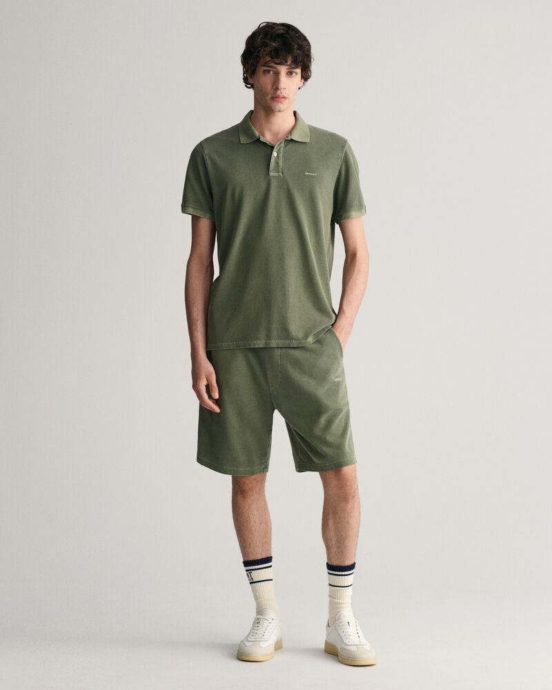 Sunfaded Piqué Polo Shirt Pine Green / S