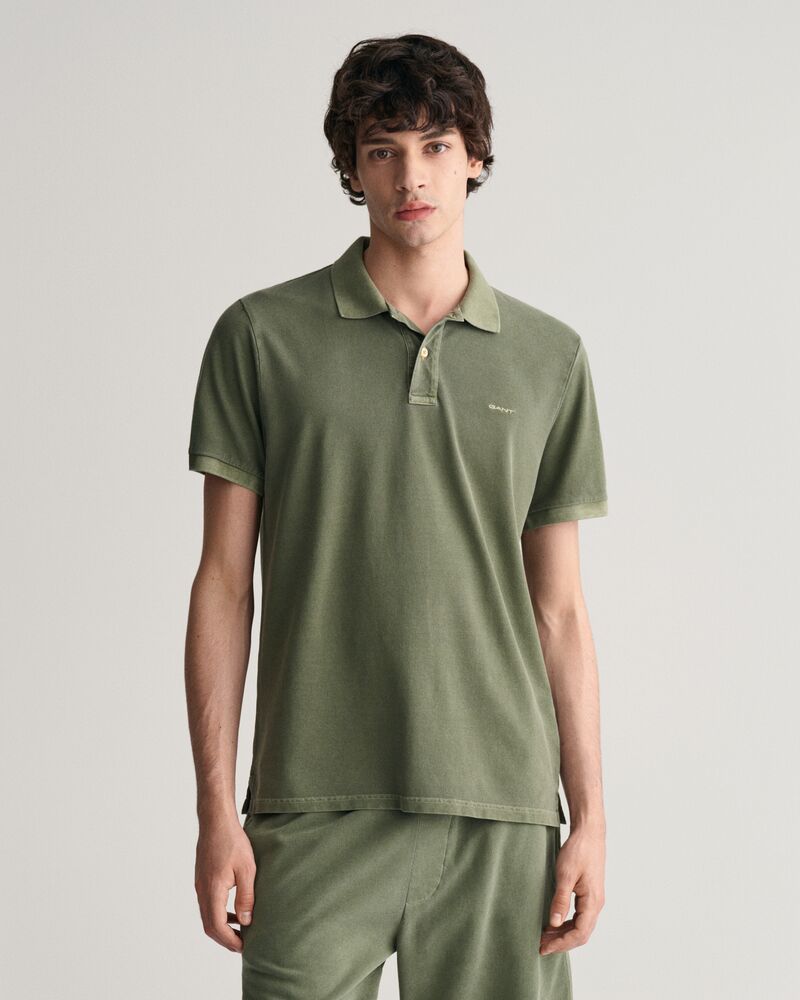 Sunfaded Piqué Polo Shirt Pine Green / S