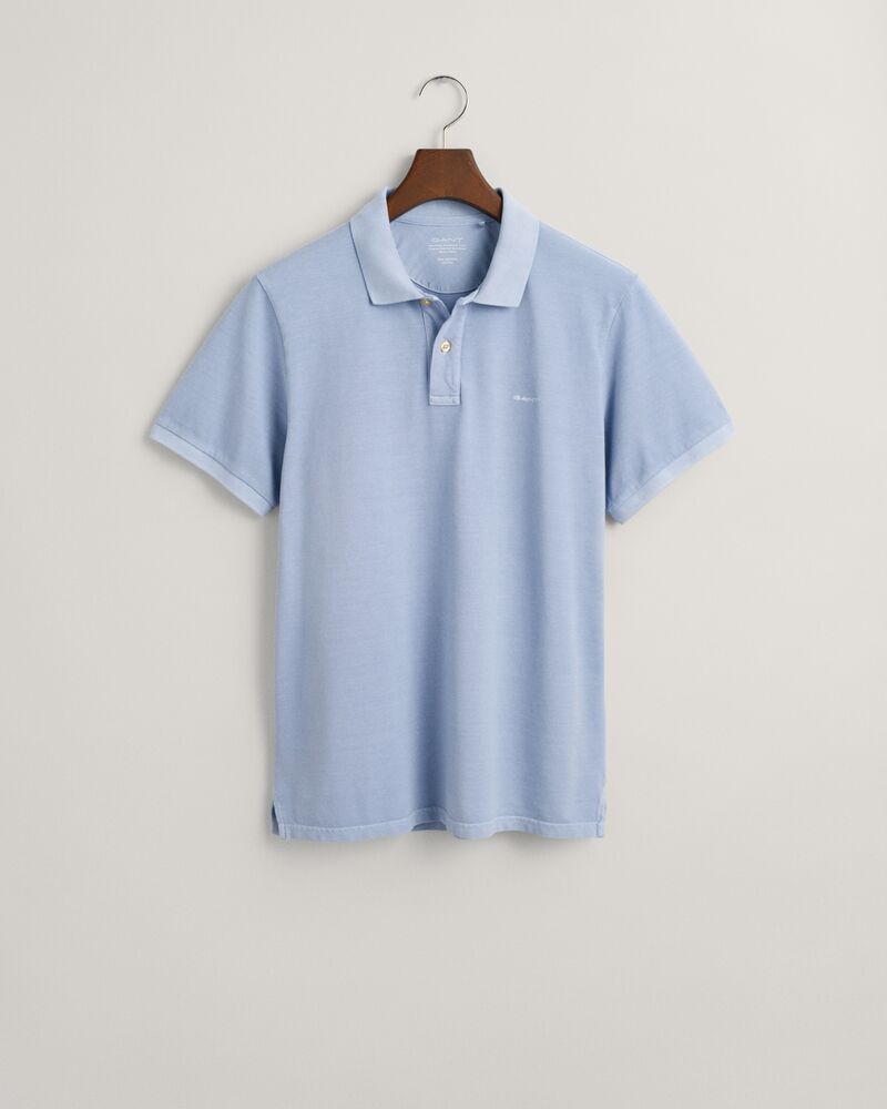 Sunfaded Piqué Polo Shirt Dove Blue / S