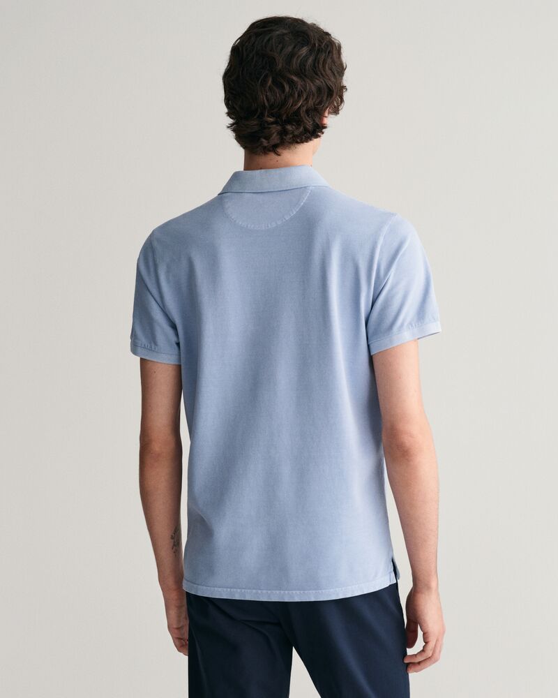 Sunfaded Piqué Polo Shirt Dove Blue / S