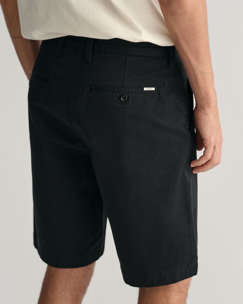 Slim Fit Twill Shorts Black / 30