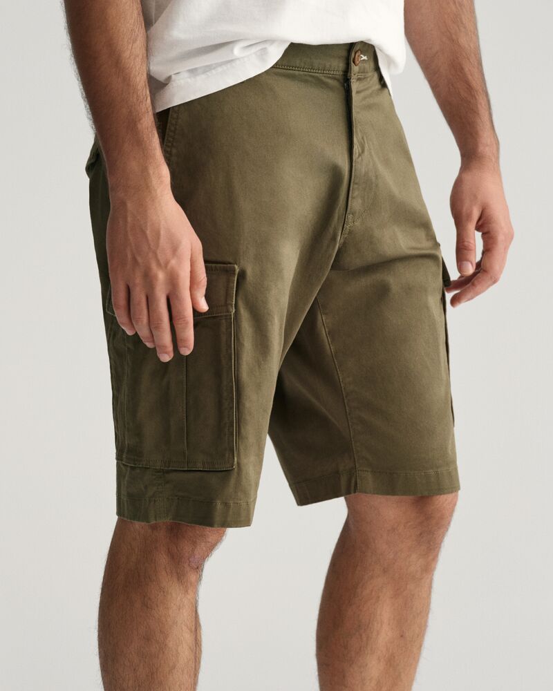 Relaxed Fit Twill Cargo Shorts Juniper Green / 30