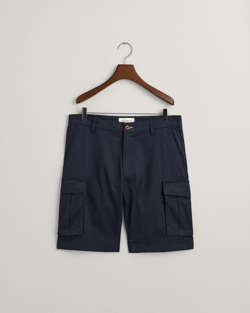 Relaxed Fit Twill Cargo Shorts Marine / 30