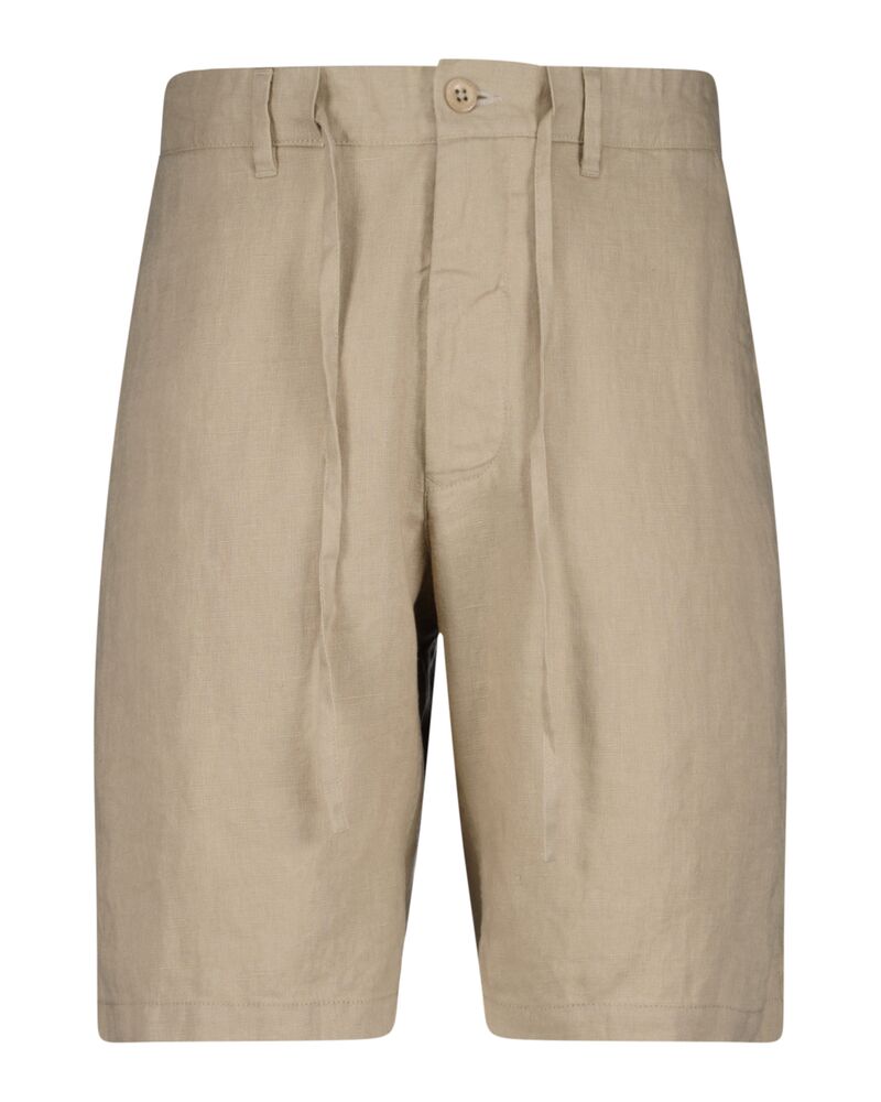 Relaxed Fit Linen Drawstring Shorts S / DRY SAND