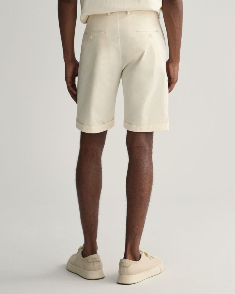 Slim Fit Sunfaded Shorts Cream / 30