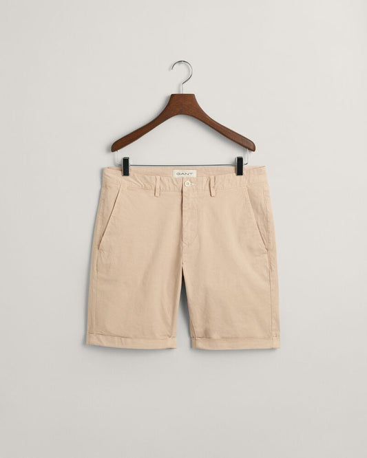 Slim Fit Sunfaded Shorts Dry Sand / 30