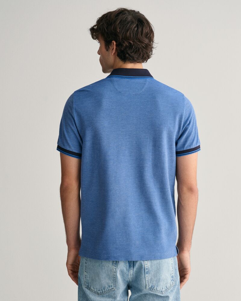 4-Color Oxford Piqué Polo Shirt S / DAY BLUE