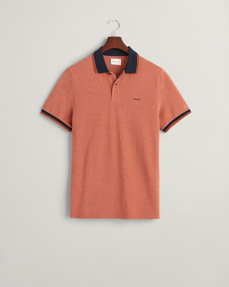 4-Color Oxford Piqué Polo Shirt S / SWEET ORANGE