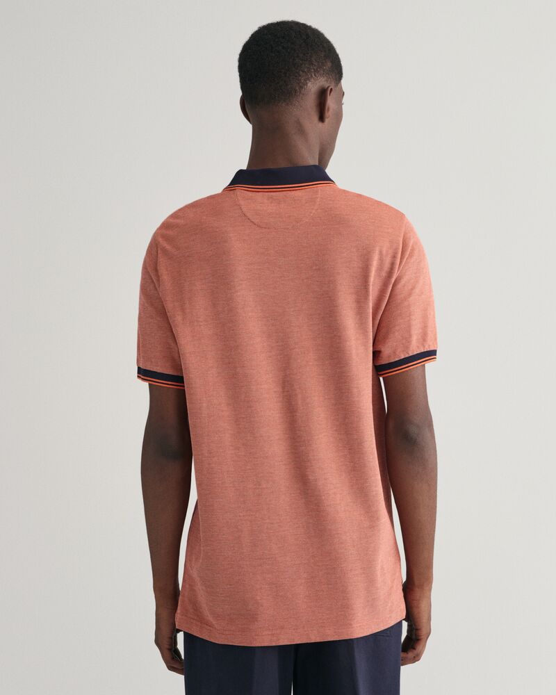 4-Color Oxford Piqué Polo Shirt S / SWEET ORANGE