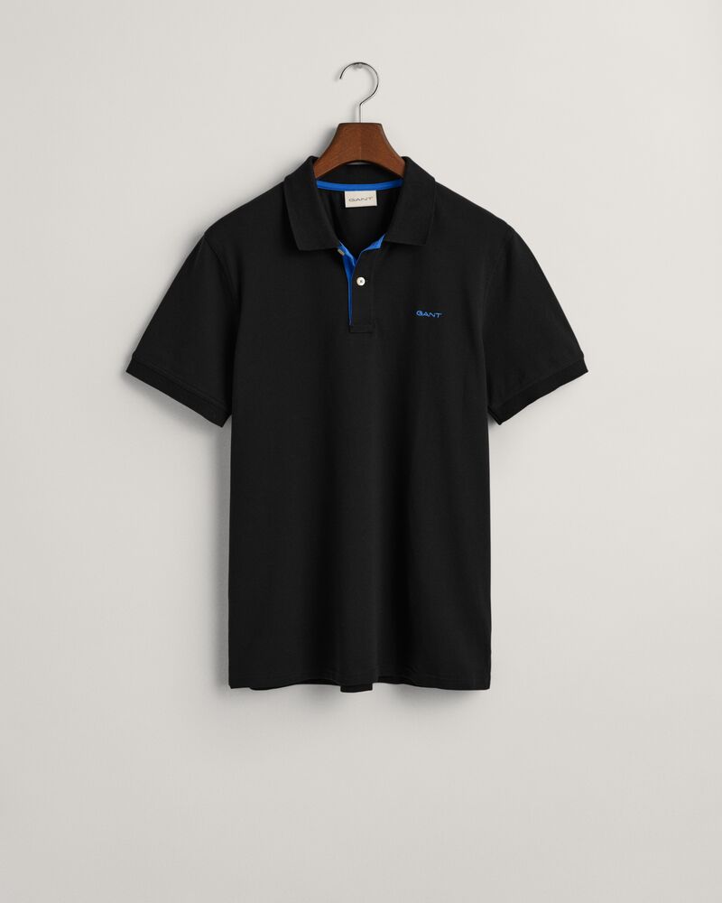 Contrast Piqué Polo Shirt Black / S