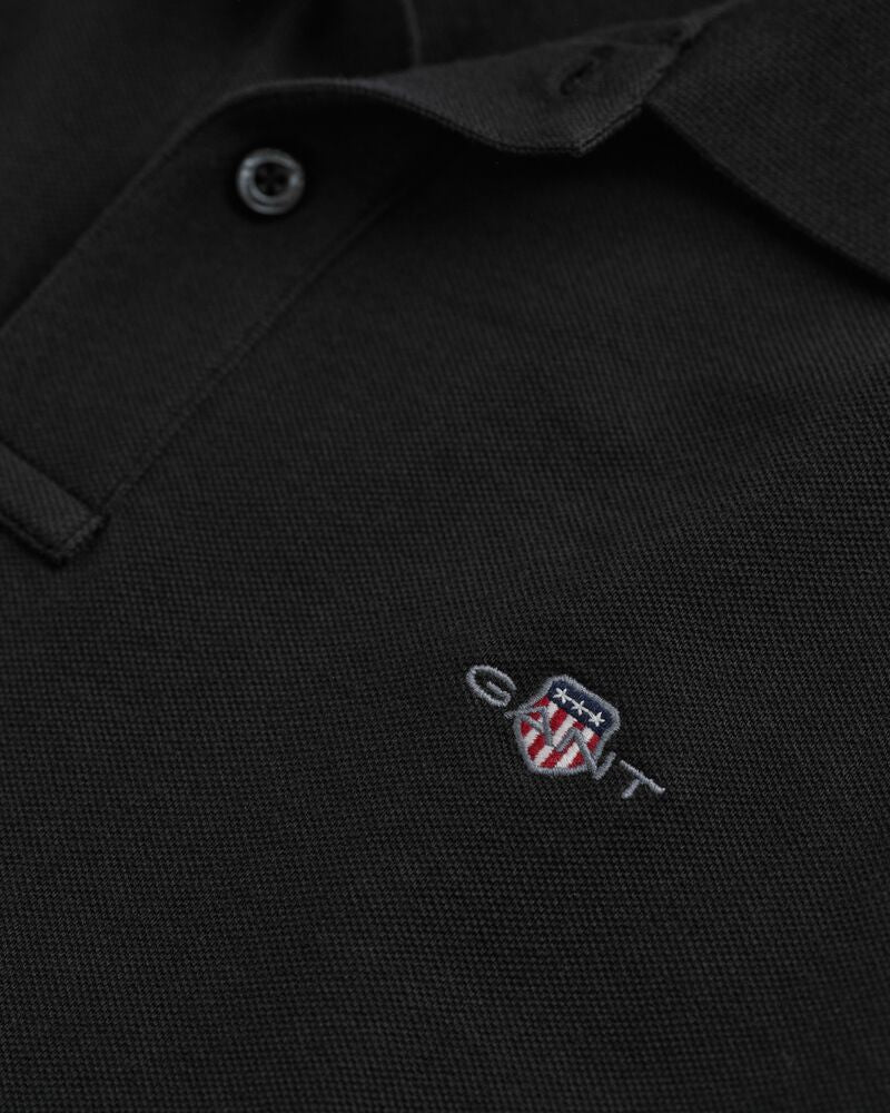 Regular Fit Shield Piqué Polo Shirt Black / S