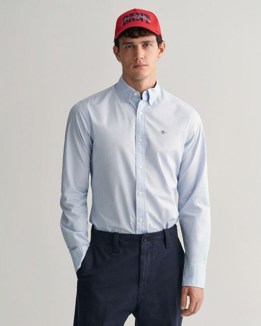 Slim Fit Poplin Shirt Light Blue / S