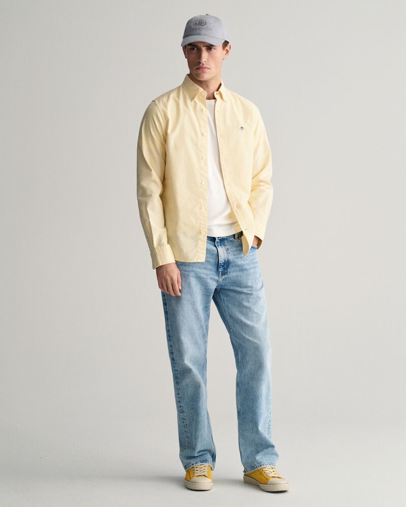 Slim Fit Classic Oxford Shirt Dusty Yellow / S