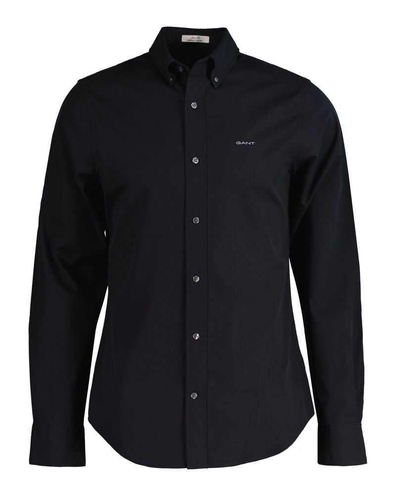 Slim Fit Pinpoint Oxford Shirt Black / S