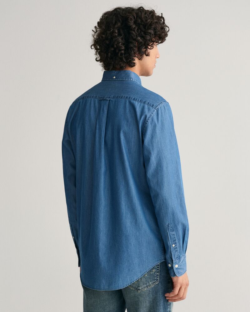 Regular Fit Indigo Shirt Semi Light Blue / S