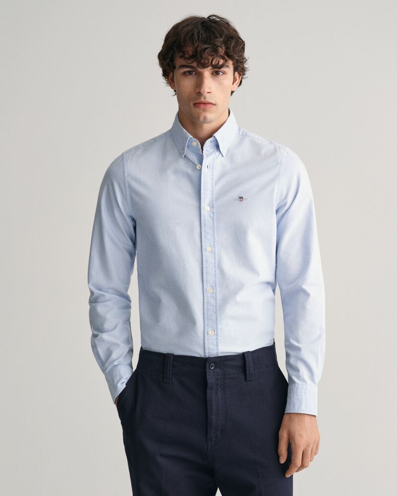 Slim Fit Oxford Stretch Shirt Light Blue / S