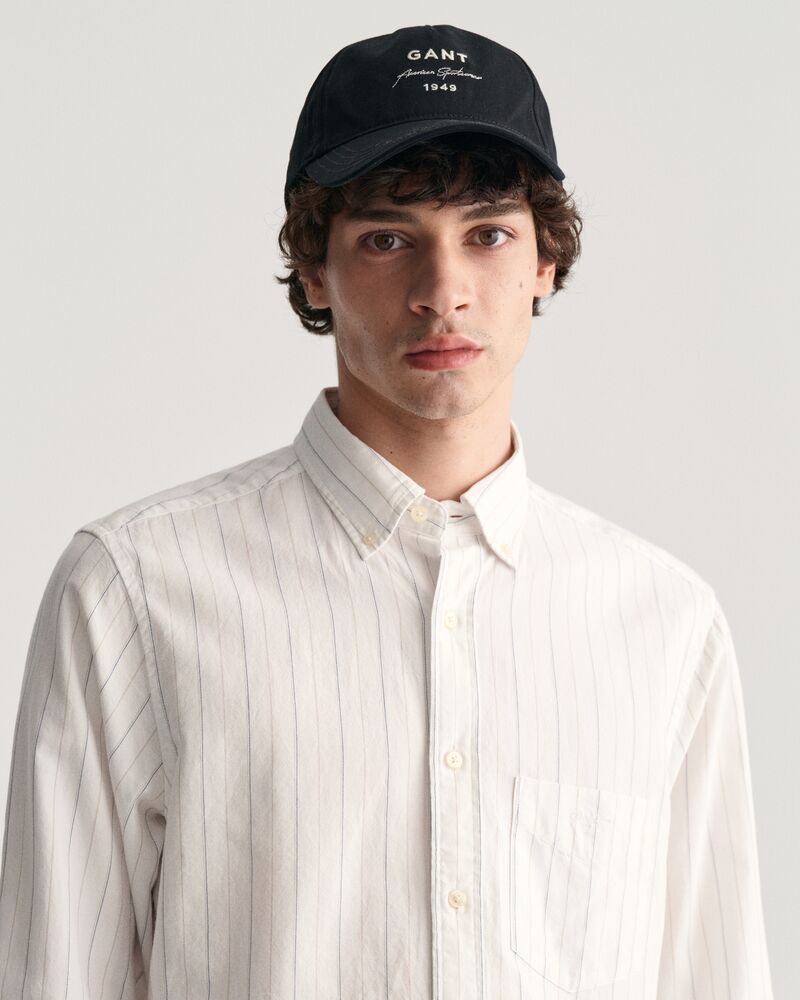 Regular Fit Striped Archive Oxford Shirt S / EGGSHELL