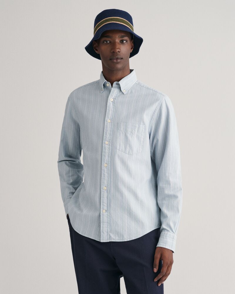 Regular Fit Striped Archive Oxford Shirt S / DOVE BLUE