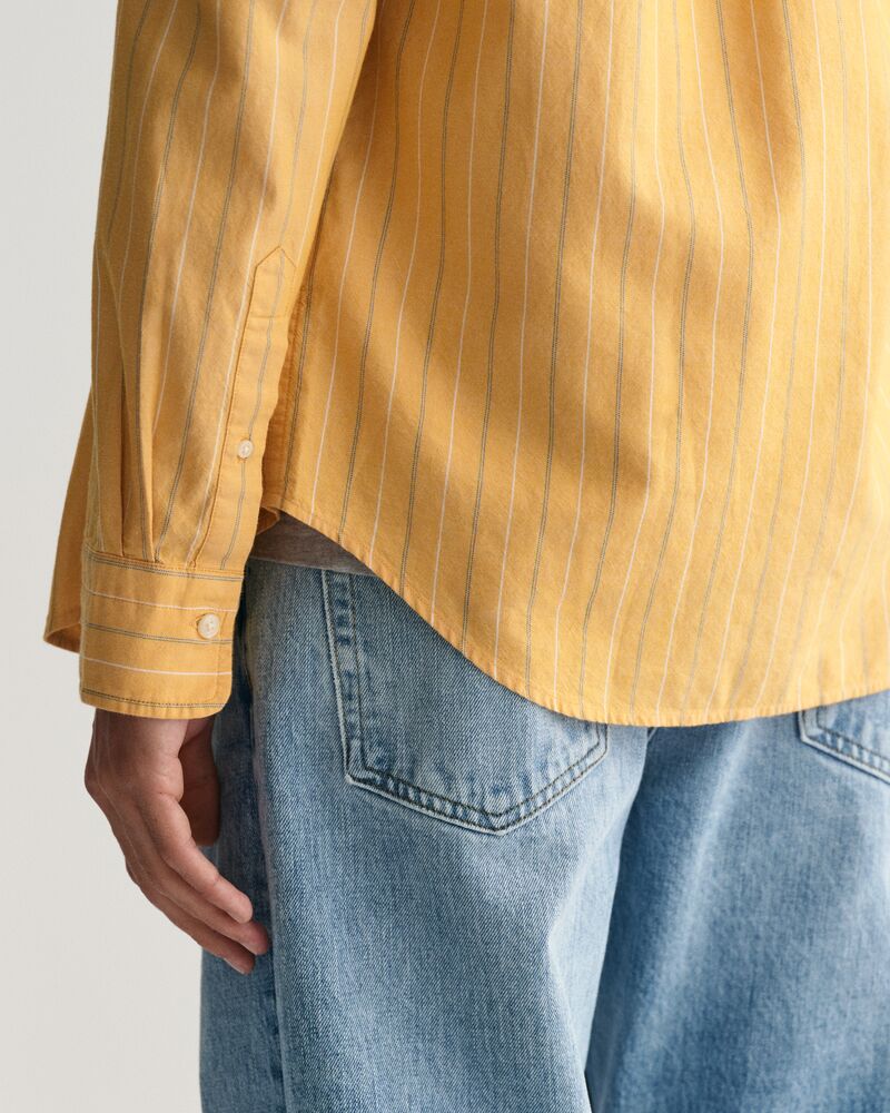 Regular Fit Striped Archive Oxford Shirt S / MEDAL YELLOW