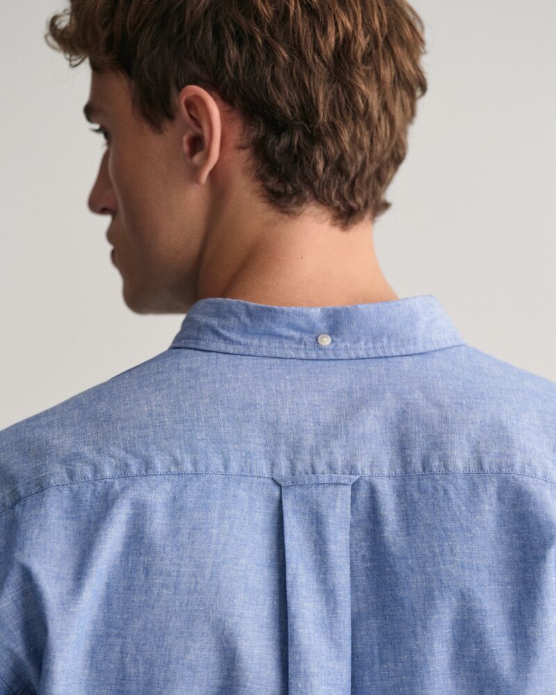 Regular Fit Cotton Linen Shirt Rich Blue / S