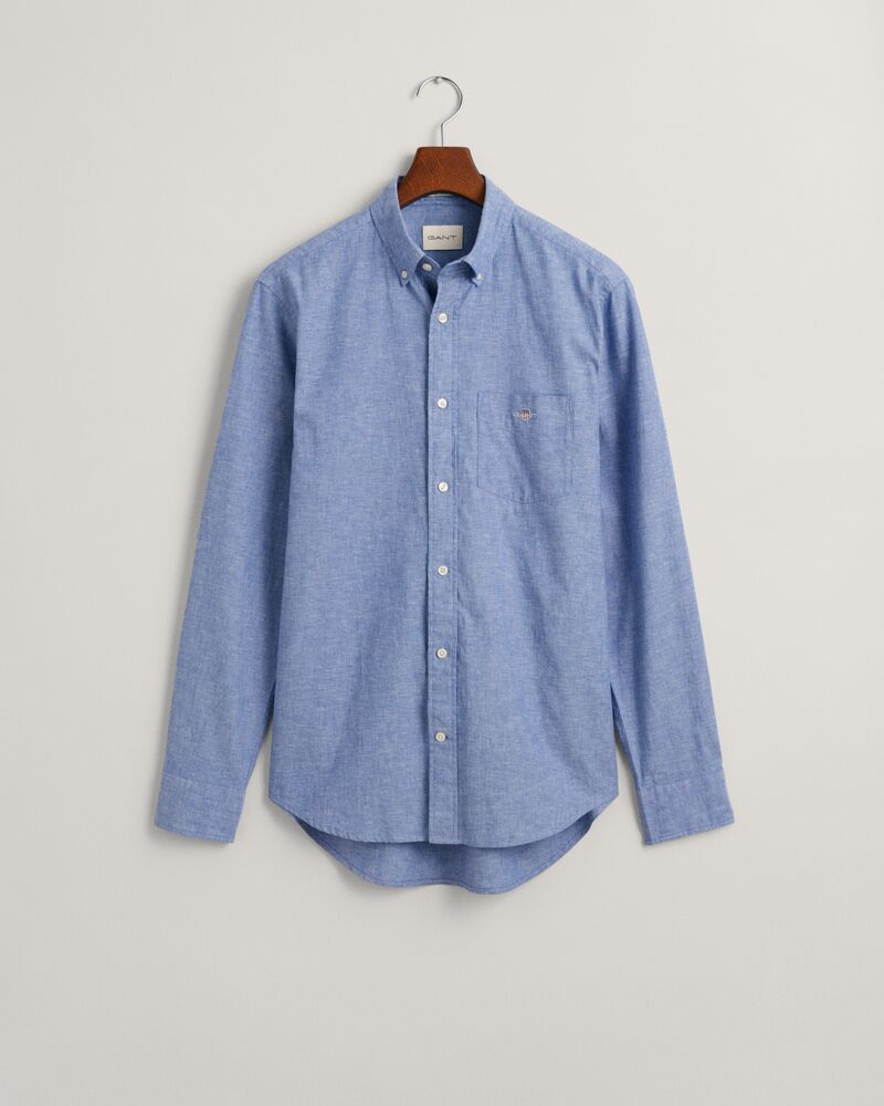 Regular Fit Cotton Linen Shirt Rich Blue / S