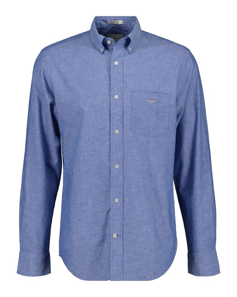 Regular Fit Cotton Linen Shirt Rich Blue / S