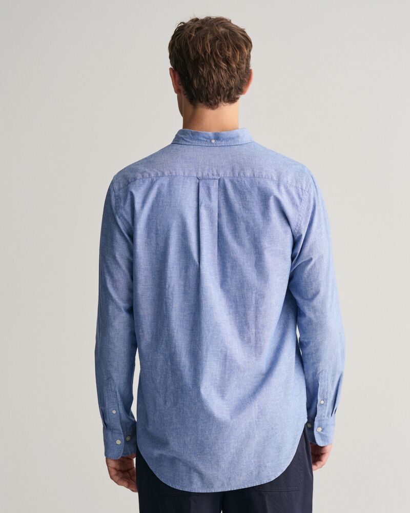 Regular Fit Cotton Linen Shirt Rich Blue / S