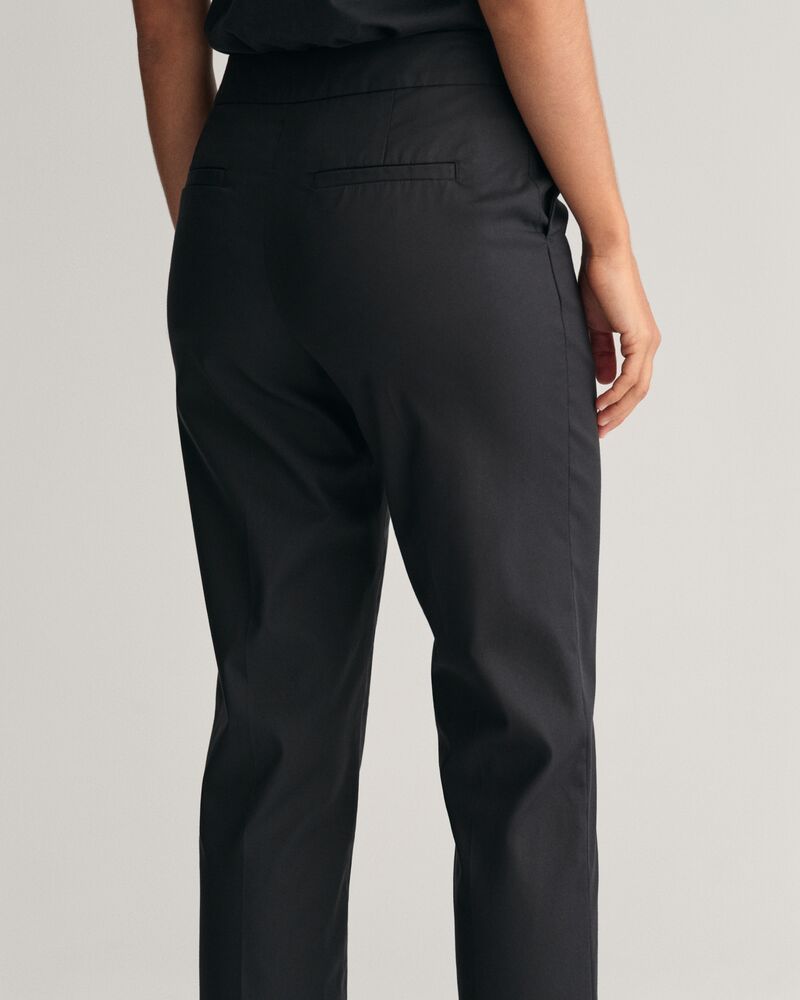 Slim Fit Cigarette Slacks Ebony Black / 34