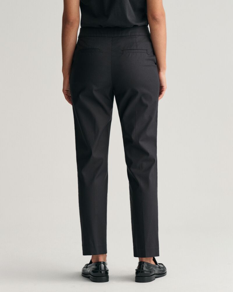 Slim Fit Cigarette Slacks Ebony Black / 34