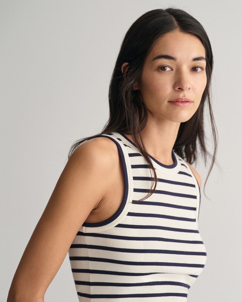 Striped Tank Top Eggshell / S