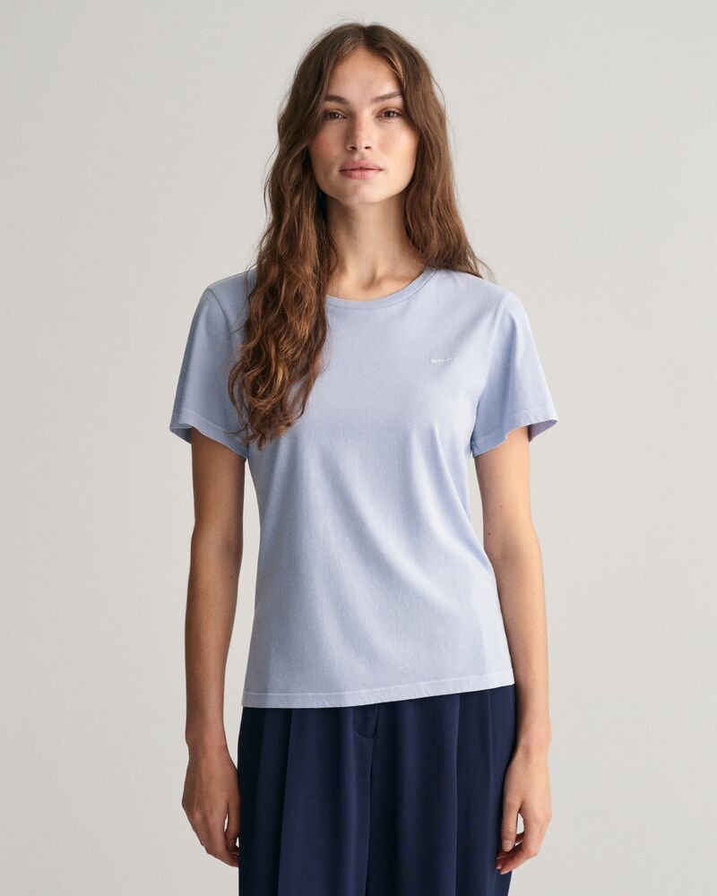 Sunfaded Crew Neck T-Shirt Dove Blue / S