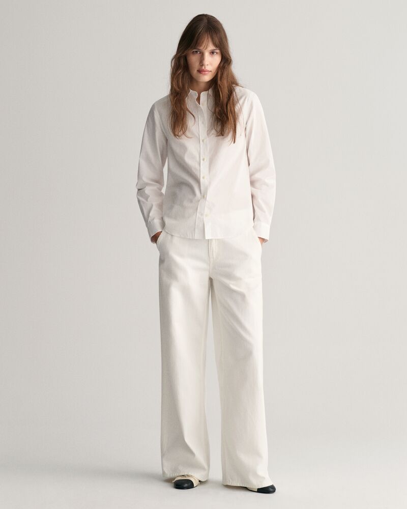 Regular Fit Poplin Shirt 32 / WHITE