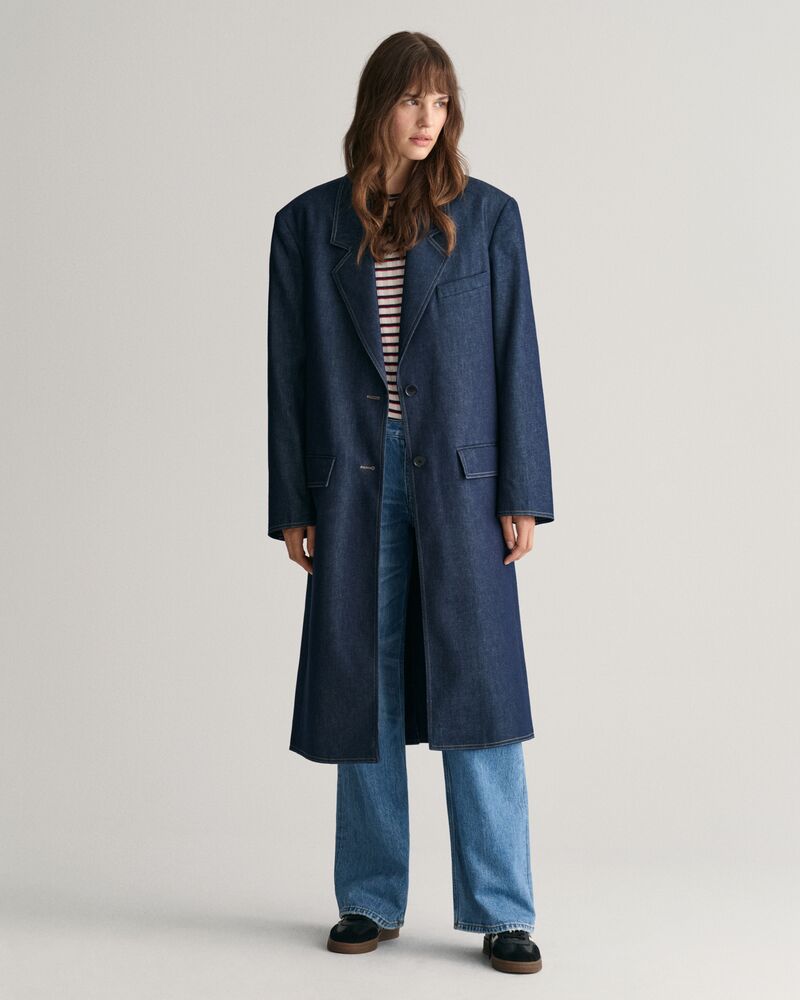 Denim Overcoat Dark Blue / S