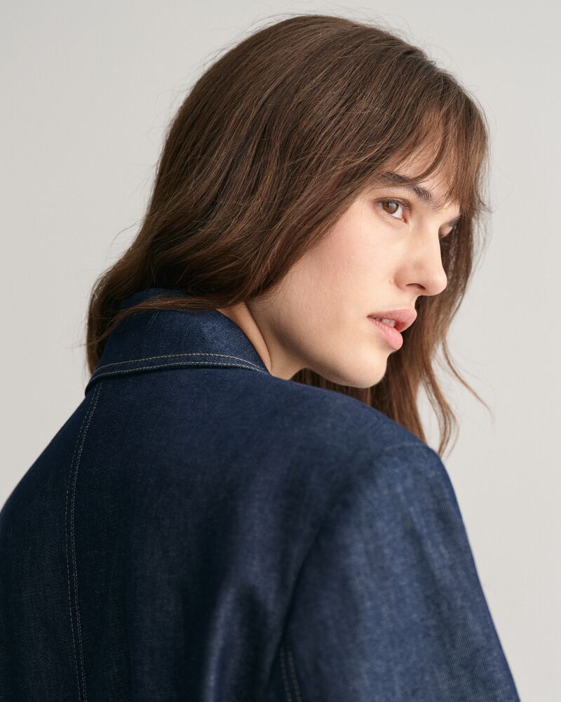 Denim Overcoat Dark Blue / S