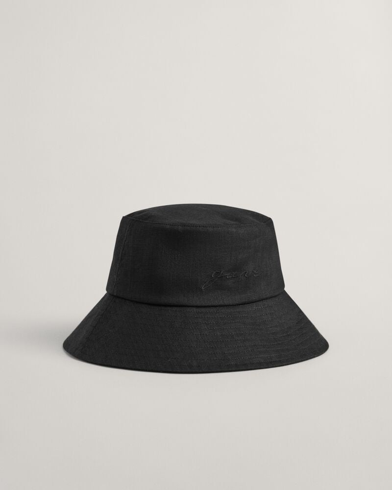 Linen Bucket Hat Black / S-M