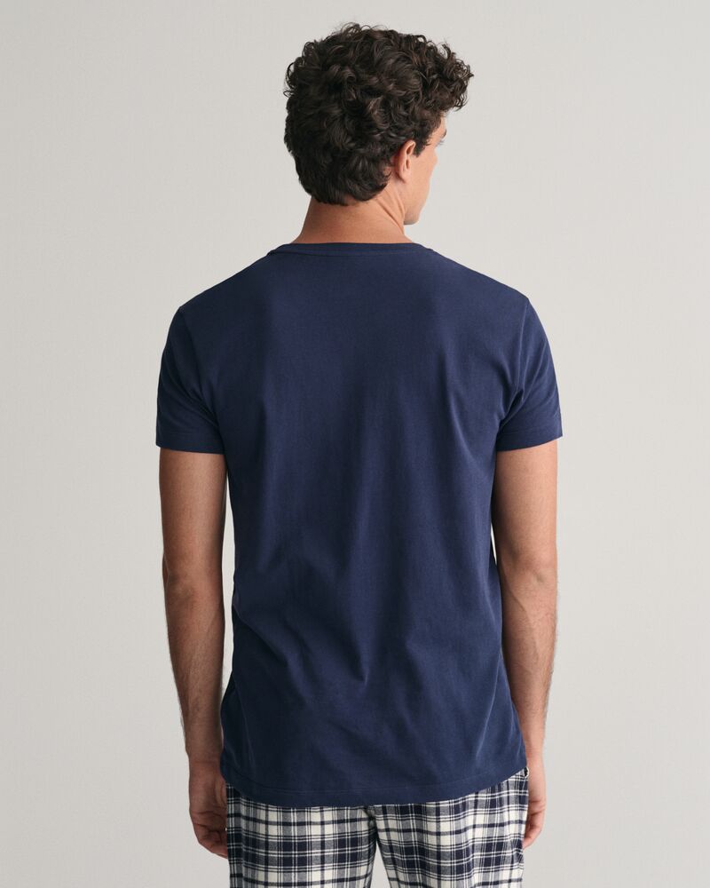 2-Pack Crew Neck T-Shirts Navy / White / S