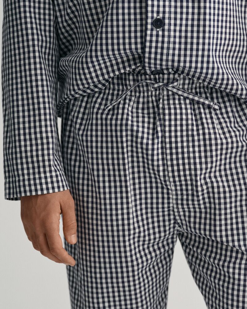 Gingham Ch Pj Set Shirt And Pants Classic Blue / S