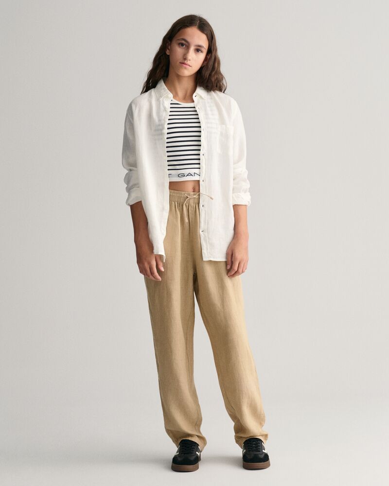 Teen Boys Linen Pants '134/140 / DRY SAND