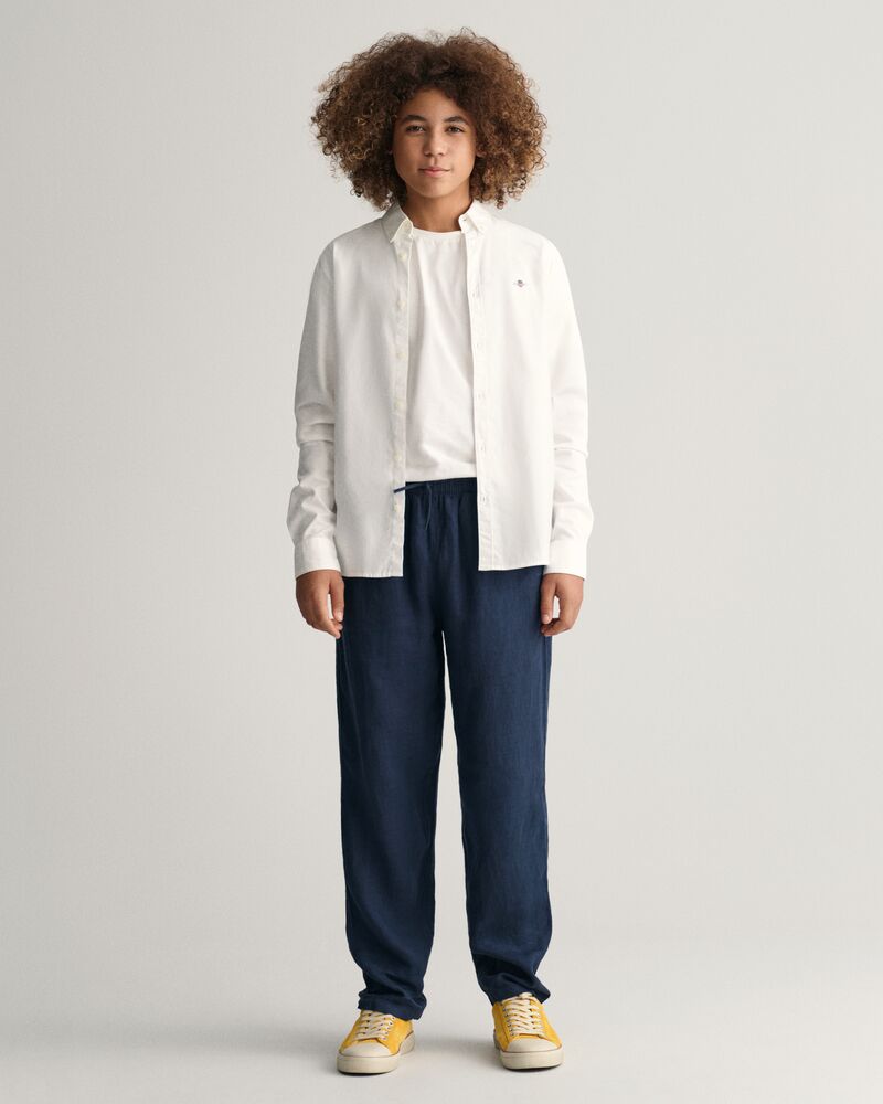 Teen Boys Linen Pants '134/140 / MARINE