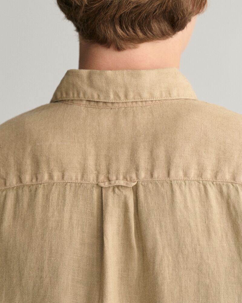 Teens Linen Short Sleeve Shirt '134/140 / DRY SAND