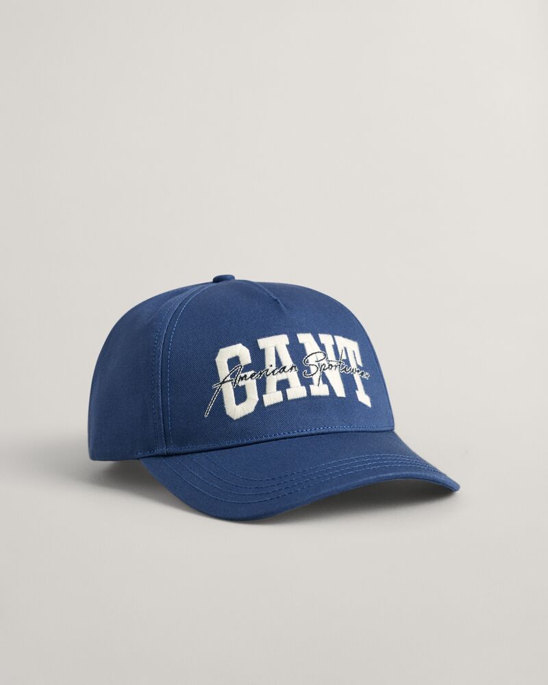 GANT Arch Script Cotton Twill Cap Dusty Blue Sea / OS