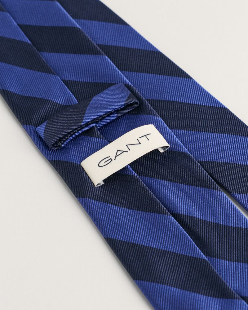 Striped Silk Tie Evening Blue / Onesize