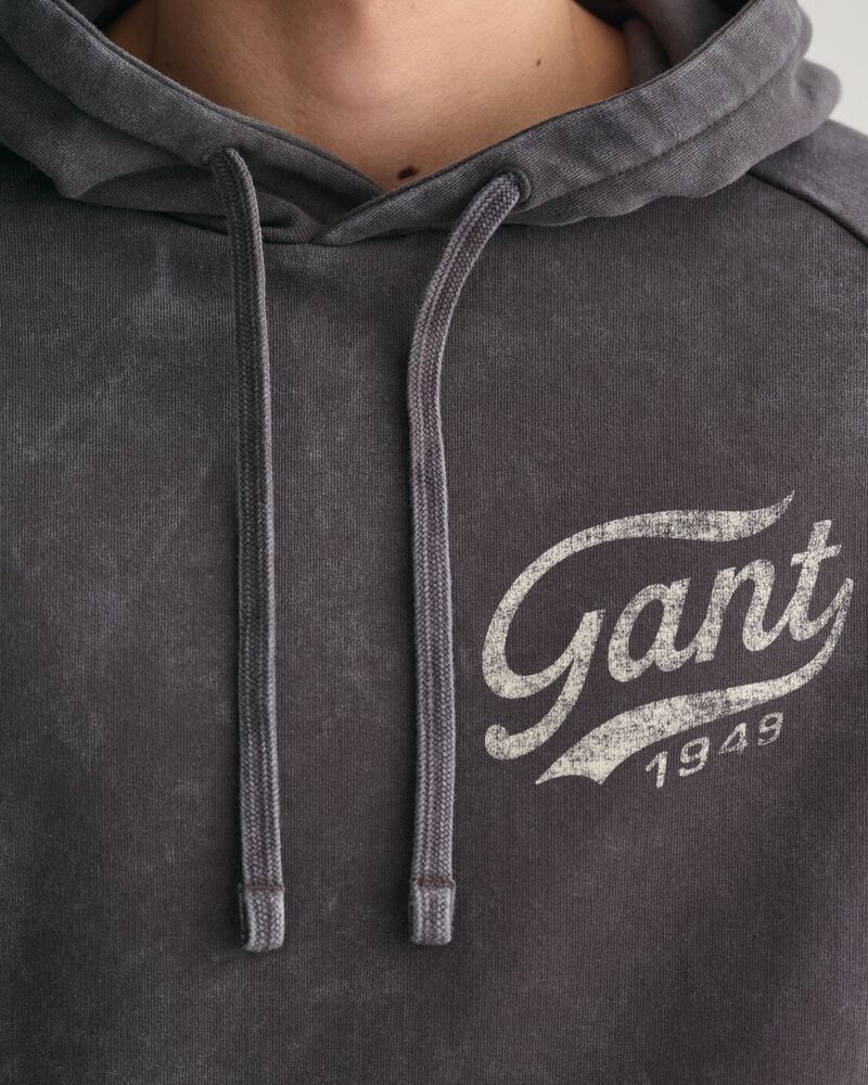 Heavy Washed Hoodie Dark Graphite / M