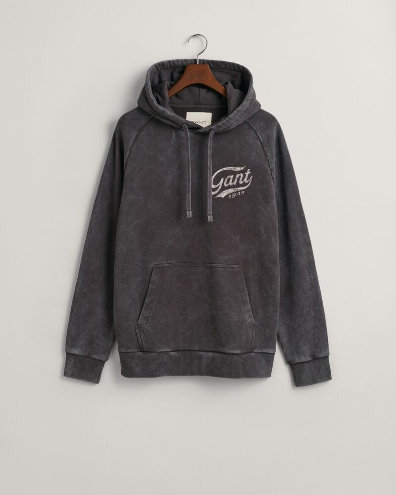 Heavy Washed Hoodie Dark Graphite / M