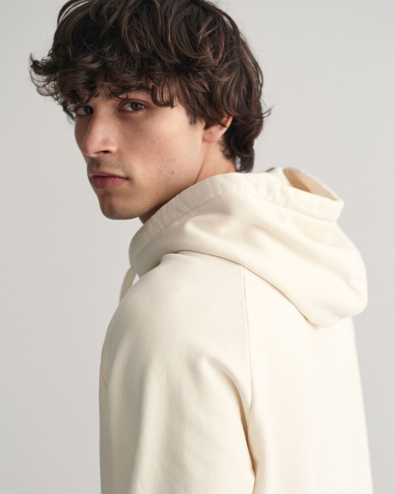 Heavy Washed Hoodie Cream / S