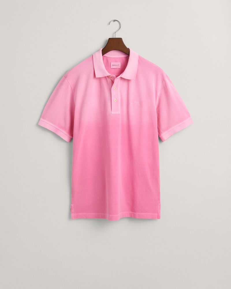 Spray-Dyed Piqué Polo Shirt Clear Pink / M