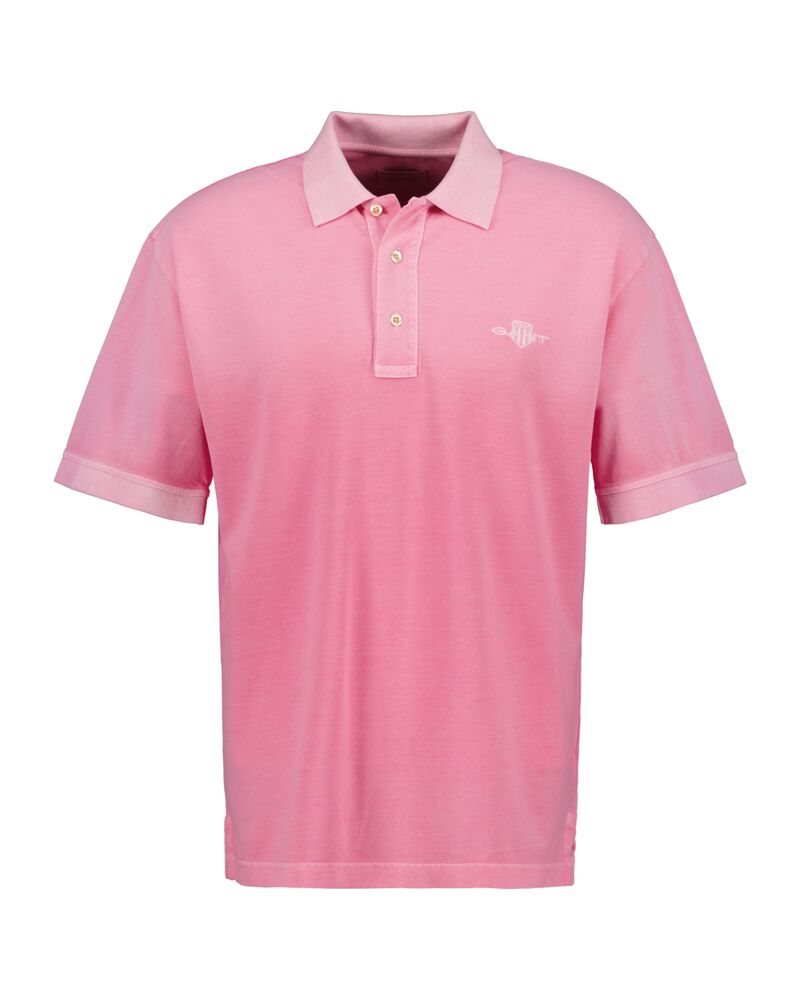 Spray-Dyed Piqué Polo Shirt Clear Pink / M