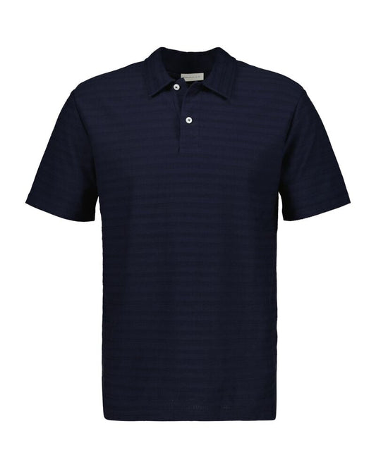 GANT Textured Polo Evening Blue / S