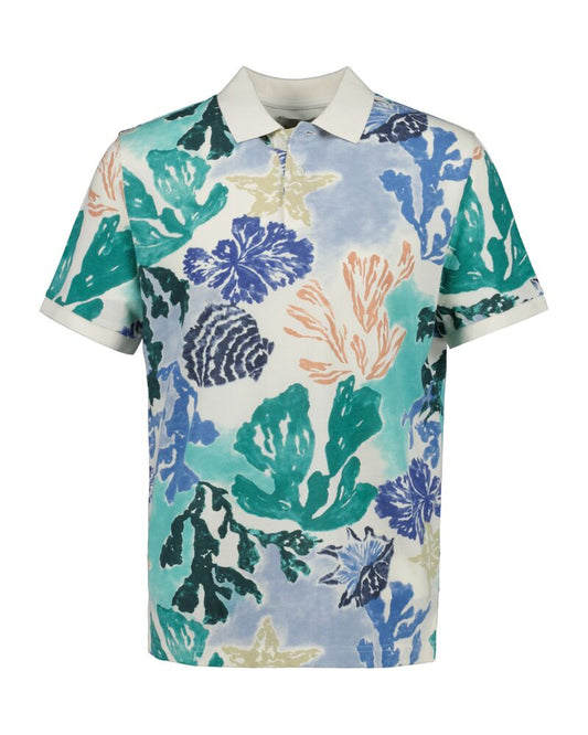 GANT Sea Print Polo Cream / S